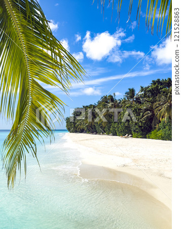 Beach resort in the Maldives, Asia 121528863