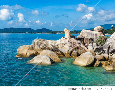 Grandfather and Grandmother Rocks, Hin Ta Hin Yai, in koh Samui island, Thailand Grandfather and Grandmother Rocks, Hin Ta Hin Yai, in koh Samui island, Thailand 121528894