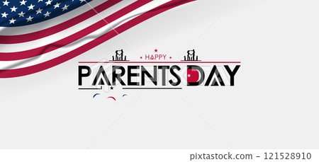 Parents Day logo featuring the American flag 121528910