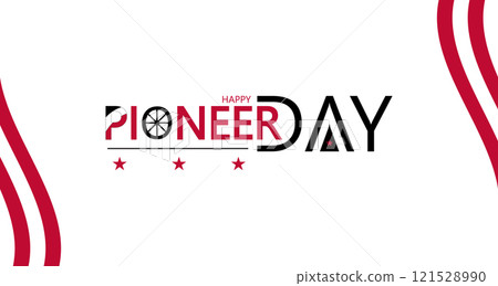 Pioneer Day Inspirational Banner Poster Design Pioneer Day Inspirational Banner Poster Design 121528990
