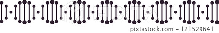 Binary code creating a digital pattern with dots and lines, representing data transmission and computer programming concepts, ideal for technology and communication backgrounds 121529641