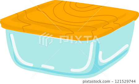 Light blue plastic food container featuring a closed orange lid, providing an excellent solution for storing and preserving food while ensuring safety and maintaining freshness Light blue plastic food container featuring a closed orange lid, providing an excellent solution for storing and preserving food while ensuring safety and maintaining freshness 121529744