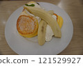 "A luxurious and relaxing moment with happy pancakes!" 121529927