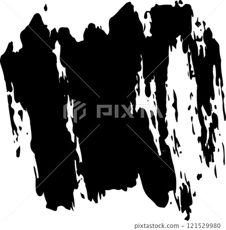 Thick black brush strokes are creating abstract shapes on a white background, forming a dynamic and textured composition suitable for various design purposes Thick black brush strokes are creating abstract shapes on a white background, forming a dynamic and textured composition suitable for various design purposes 121529980