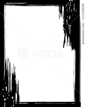 Black grunge frame featuring expressive brush strokes and ample empty space, offering a perfect backdrop for text or images, enhancing vintage and artistic design aesthetics Black grunge frame featuring expressive brush strokes and ample empty space, offering a perfect backdrop for text or images, enhancing vintage and artistic design aesthetics 121530040