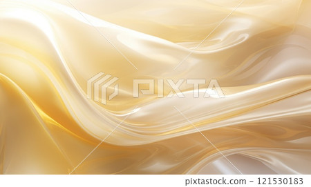 yellow silk fabric textile satin abstract background, ai 121530183