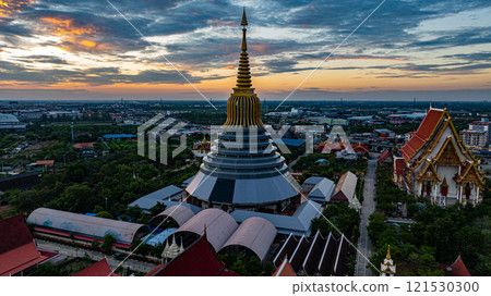 Aerial View of Wat Ketmadi Sriwararam Thai Temple Complex 121530300