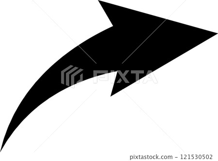 Simple black arrow pointing upwards and to the right against a clean white background, effectively representing direction, progress, and movement in various contexts Simple black arrow pointing upwards and to the right against a clean white background, effectively representing direction, progress, and movement in various contexts 121530502