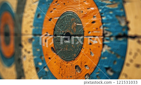 A variety of targets are available ranging from simple bullseyes to more advanced shapes and sizes 121531033