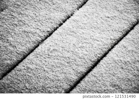 Snow on the terrace 121531490