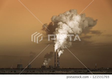 Smoke from industrial pipes Smoke from industrial pipes 121531703