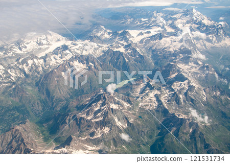Spectacular views of the Swiss Alps from an airplane Spectacular views of the Swiss Alps from an airplane 121531734