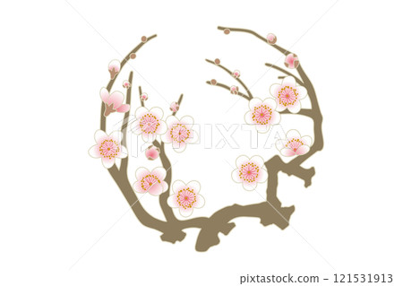 梅花圖花丸白梅 121531913