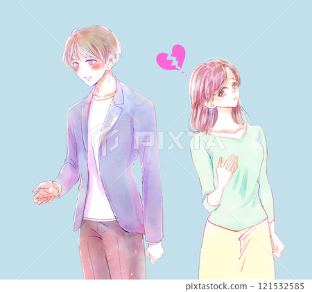 一個幸福的男人和一個傷心的女人 121532585