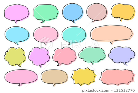 Colorful speech bubble set 121532770