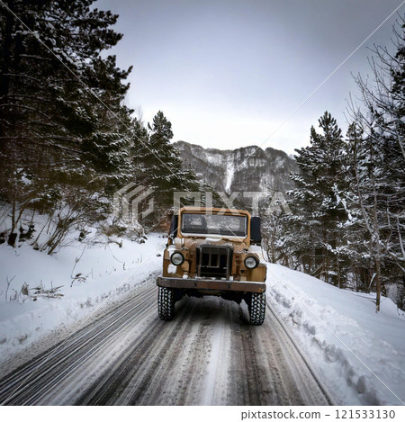 Car driving in the snow 3 121533130