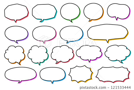 Shaded speech bubble set Shaded speech bubble set 121533444
