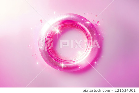 Sparkling pink ring and background 121534301