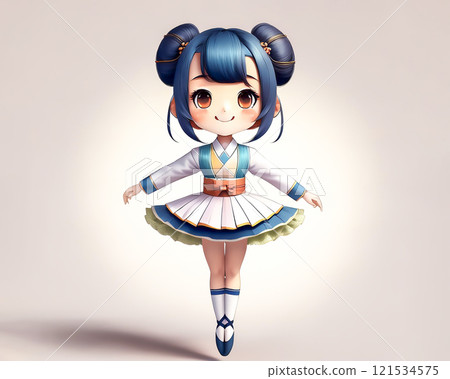 《赤壁》人物芭蕾舞女孩形像素材Jump 121534575