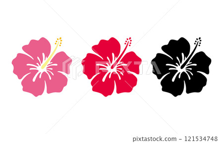 芙蓉平面設計圖示集向量圖 121534748