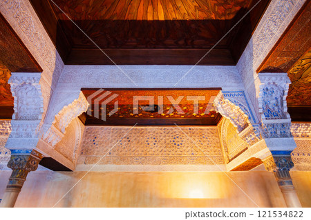 The Alhambra Palace interior in Granada, Spain The Alhambra Palace interior in Granada, Spain 121534822