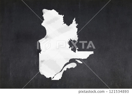 Map of the province of Quebec drawn on a blackboard Map of the province of Quebec drawn on a blackboard 121534893