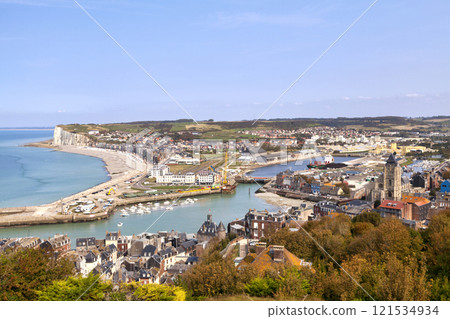 Aerial view of Le Treport Aerial view of Le Treport 121534934