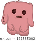 Aged Textile Dog Plushie 121535002