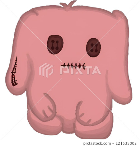 Aged Textile Dog Plushie 121535002