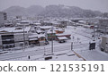Town with snow 121535191