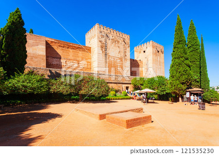 Alcazaba fortress at Alhambra Palace complex, Granada 121535230