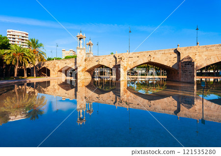 The Puente del Mar bridge in Valencia, Spain The Puente del Mar bridge in Valencia, Spain 121535280