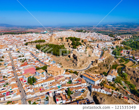Fortress of Antequera aerial panoramic view, Spain 121535349