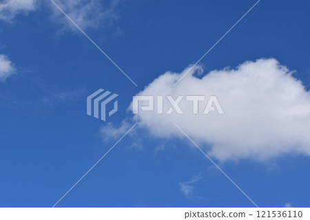 天空中漂浮的雲呈現各種形狀和變化。 121536110