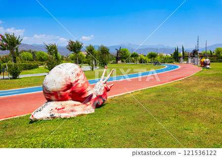 Sehit Fethi Bey Park in Fethiye city in Mugla Province, Turkey 121536122