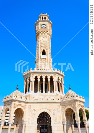 Izmir Clock Tower at Konak square in Izmir city, Turkey 121536151