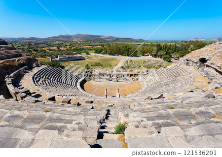 Miletus Archaeological Site panoramic view near Didim city in Turkey Miletus Archaeological Site panoramic view near Didim city in Turkey 121536201