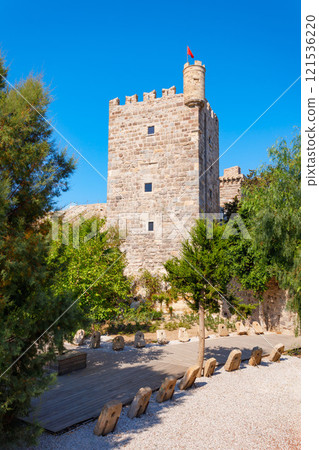 The Bodrum Castle of St. Peter in Bodrum city in Turkey The Bodrum Castle of St. Peter in Bodrum city in Turkey 121536220