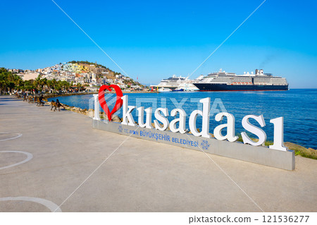 I Love Kusadasi letters installation art in Turkey 121536277
