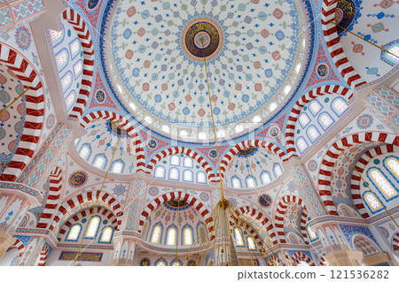Didim Cental Mosque interior in Turkey 121536282