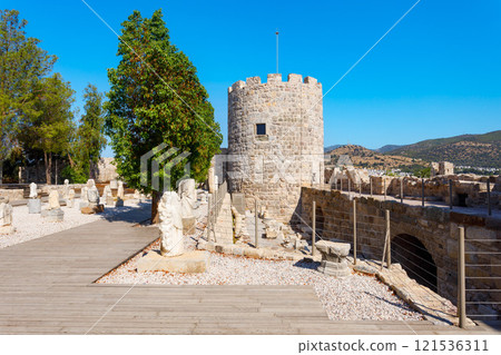 The Bodrum Castle of St. Peter in Bodrum city in Turkey 121536311