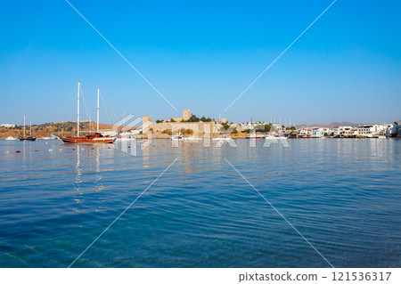 The Bodrum Castle of St. Peter in Bodrum city in Turkey The Bodrum Castle of St. Peter in Bodrum city in Turkey 121536317