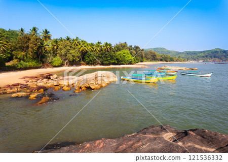 Beauty Om Beach in Gokarna town in India 121536332