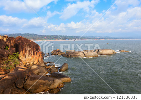 Beauty Agonda Beach in South Goa in India 121536333