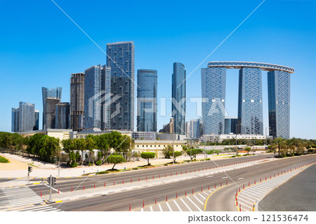 Al Reem Island skyline panoramic view, Abu Dhabi 121536474