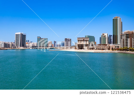 Abu Dhabi city skyline in United Arab Emirates 121536475