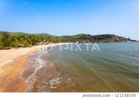 Beauty Om Beach in Gokarna town in India Beauty Om Beach in Gokarna town in India 121536530