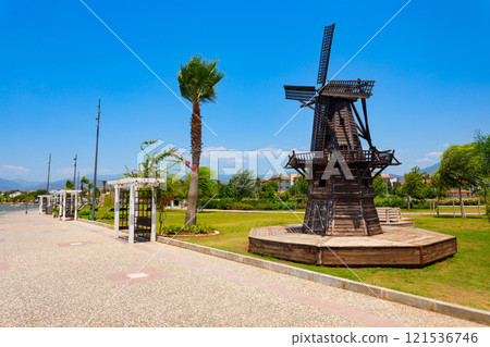 Seafront promenade at the Fethiye city, Turkey 121536746
