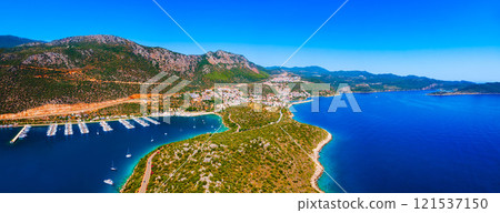 Kas city aerial panoramic view in Turkey Kas city aerial panoramic view in Turkey 121537150