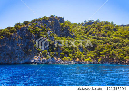 Aquarium Bay near Oludeniz village, Fethiye district in Turkey Aquarium Bay near Oludeniz village, Fethiye district in Turkey 121537304